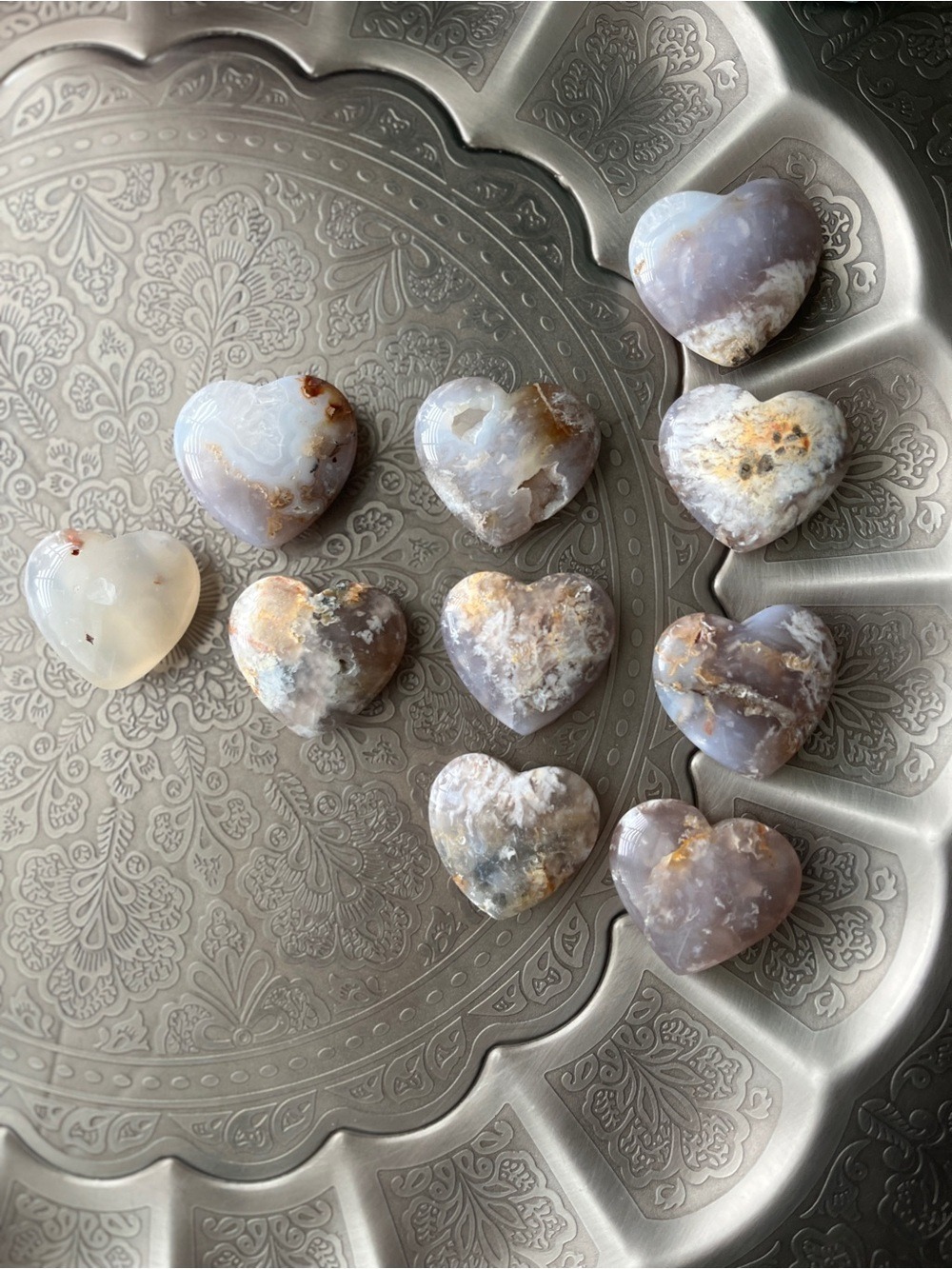 Opalized Petrified Wood Heart